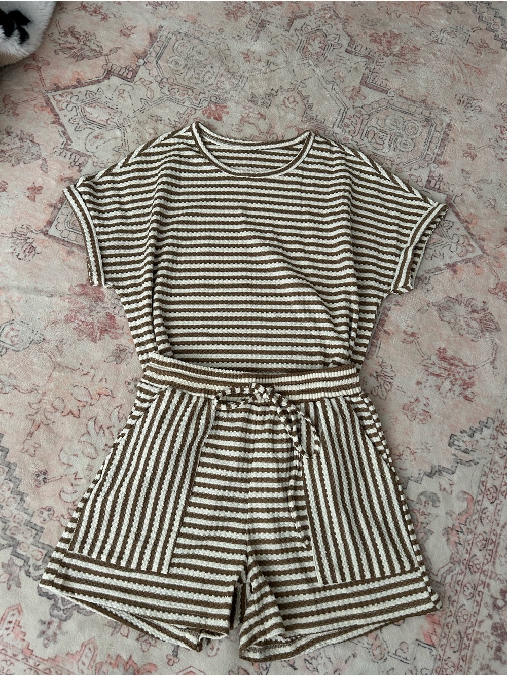 Brown&Cream Stripe Set